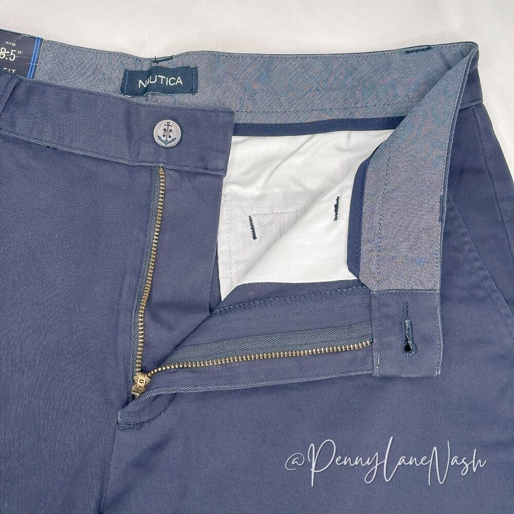 NWT Nautica Stretch 8.5" Deck Shorts Size 30 Navy - Picture 9 of 13